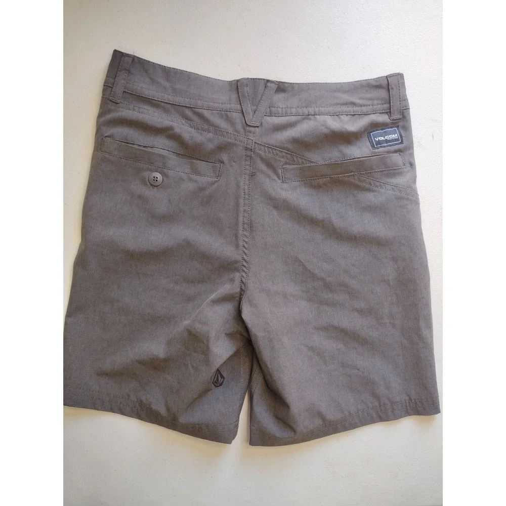 Volcom Mens Grey Hybrid Shorts Boardshorts Chino Style Size‎ 26 Stretch Skate